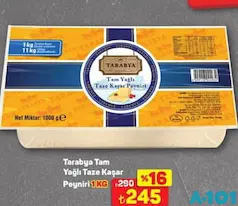 TARABYA TAM YAĞLI TAZE KAŞAR PEYNİRİ 1 KG